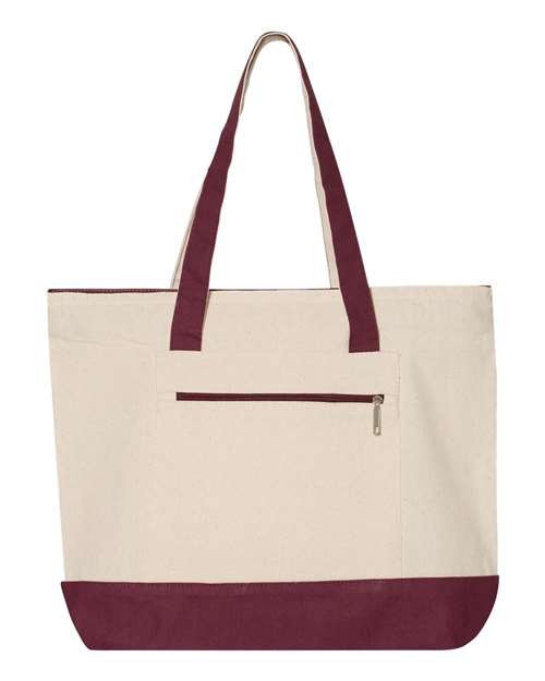 Q-Tees Q1300 19L Zippered Tote-3