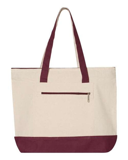 Q-Tees Q1300 19L Zippered Tote-3