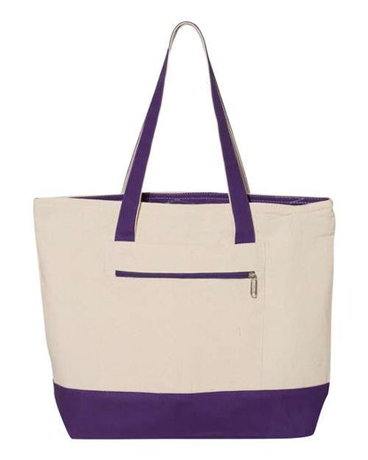 Q-Tees Q1300 19L Zippered Tote-6