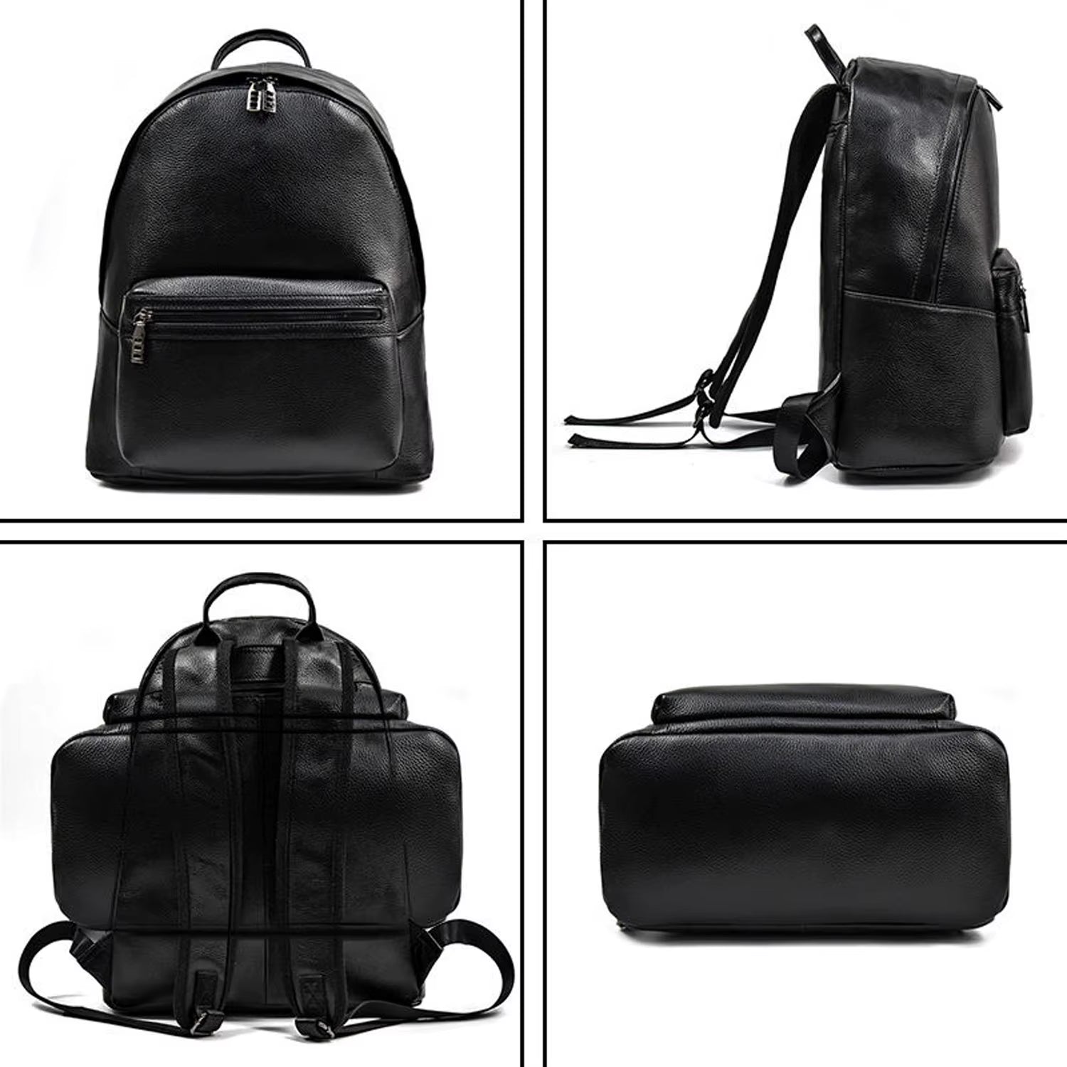 Travel Back Pack Genuine Leather Backpack Men 100% Pure Leather Bag Full Grain Leather.