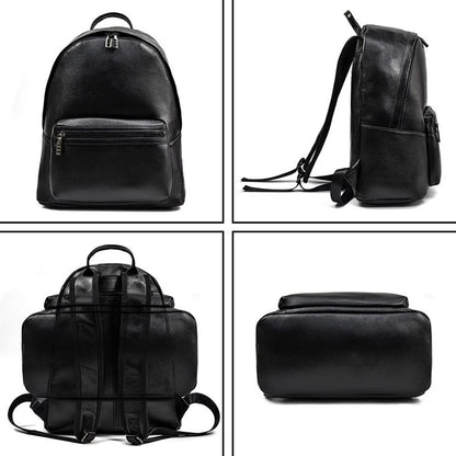 Travel Back Pack Genuine Leather Backpack Men 100% Pure Leather Bag Full Grain Leather.