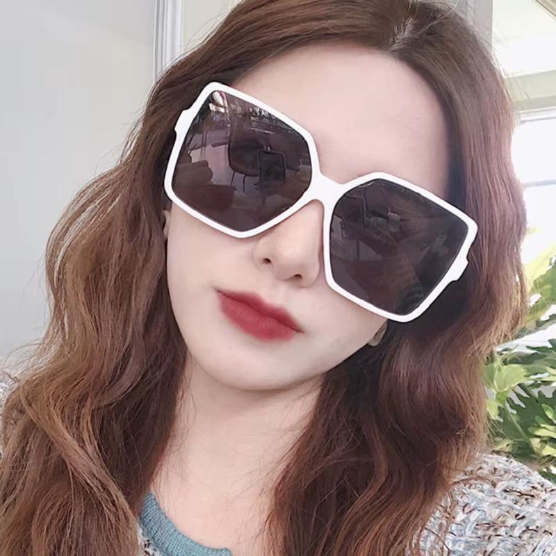 Fashion Women Oversize Sunglasses Gradient Plastic Brand Designer Female Sun Glasses Uv400