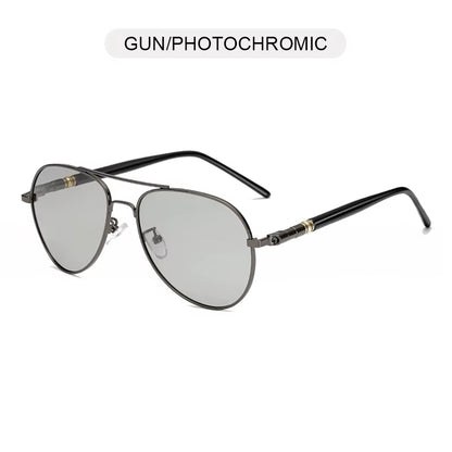 Fashion Aviation Photochromic Sunglasses Men Women Chameleon Polarized Pilot Sun Glasses Anti-Glare Driving Shades UV400