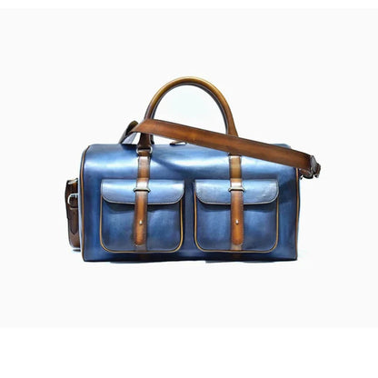 Hot Selling Genuine Leather Duffle Bag Large Capacity Travel Weekend Overnight Luggage Duffel Bag Outdoor Waterproof Sport Bag