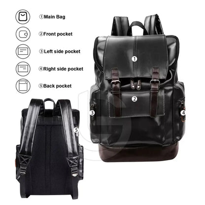 Waterproof Sublimation Leather Backpacks Latest Design Wholesale Leather Backpacks Stylish Leather Backpack