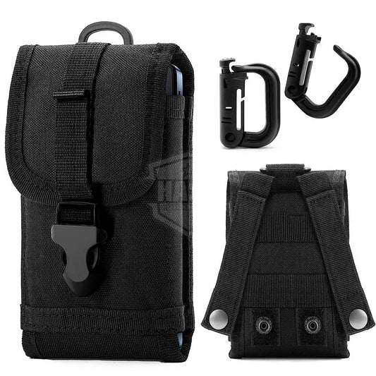 Molle Pouch Waist Holster Cell Phone Bag for Phones and Other Usage Belt Clip Locking D-Ring in Unique Style