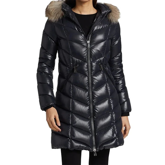 Luxury Cropped Quilted down Coat Puffer Jacket Fashionable Winter Women Hooded Zipper Women'S Duck down Jacket