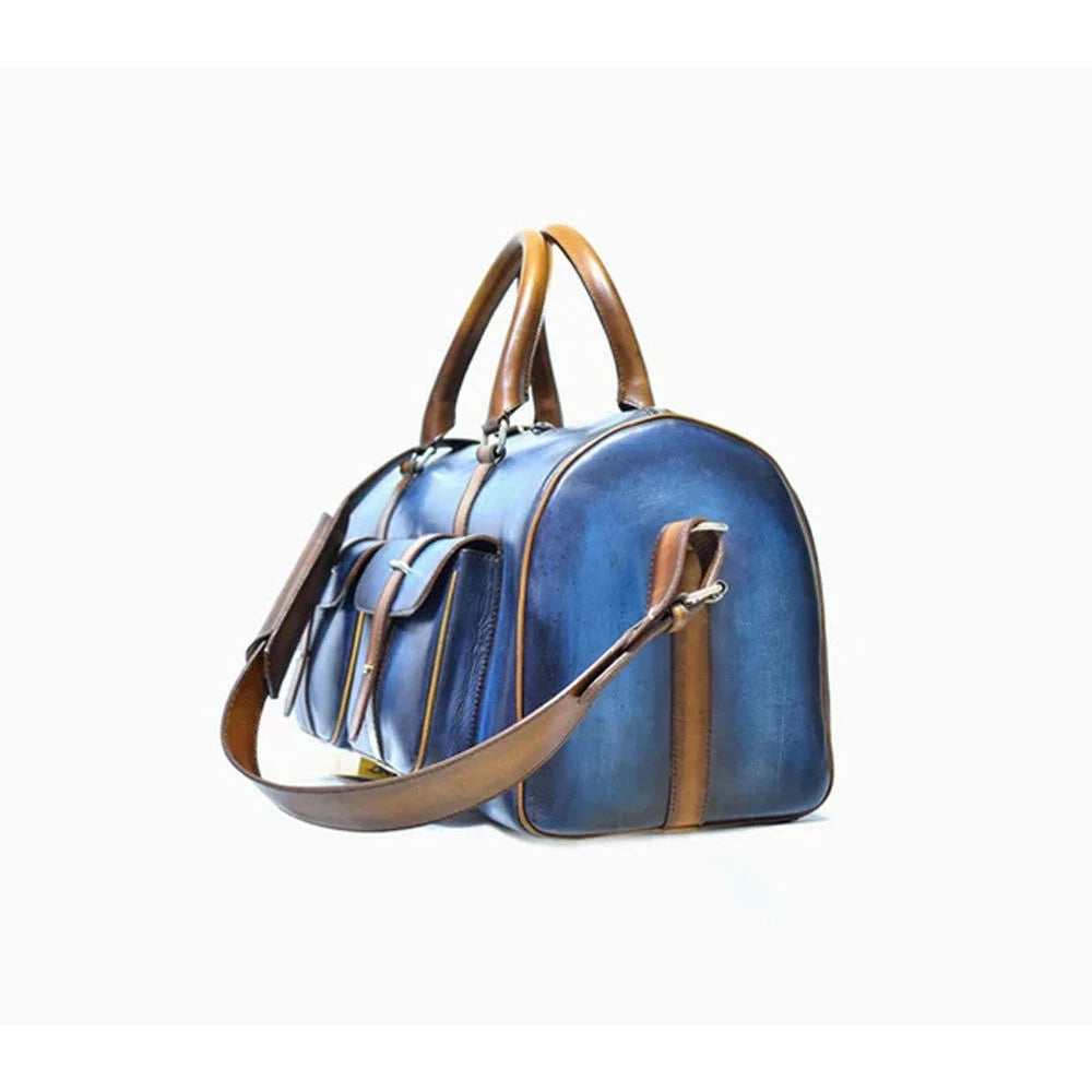 Hot Selling Genuine Leather Duffle Bag Large Capacity Travel Weekend Overnight Luggage Duffel Bag Outdoor Waterproof Sport Bag