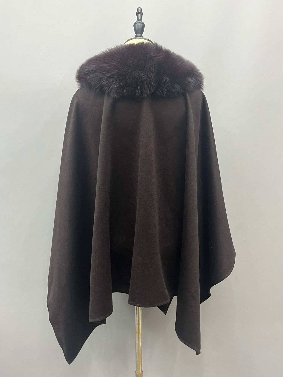 Cashmere Fur cape-1
