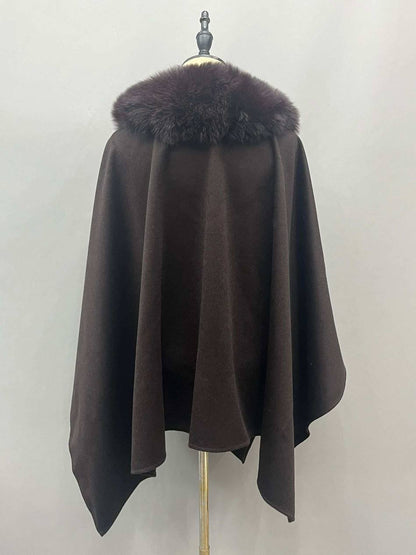 Cashmere Fur cape-1