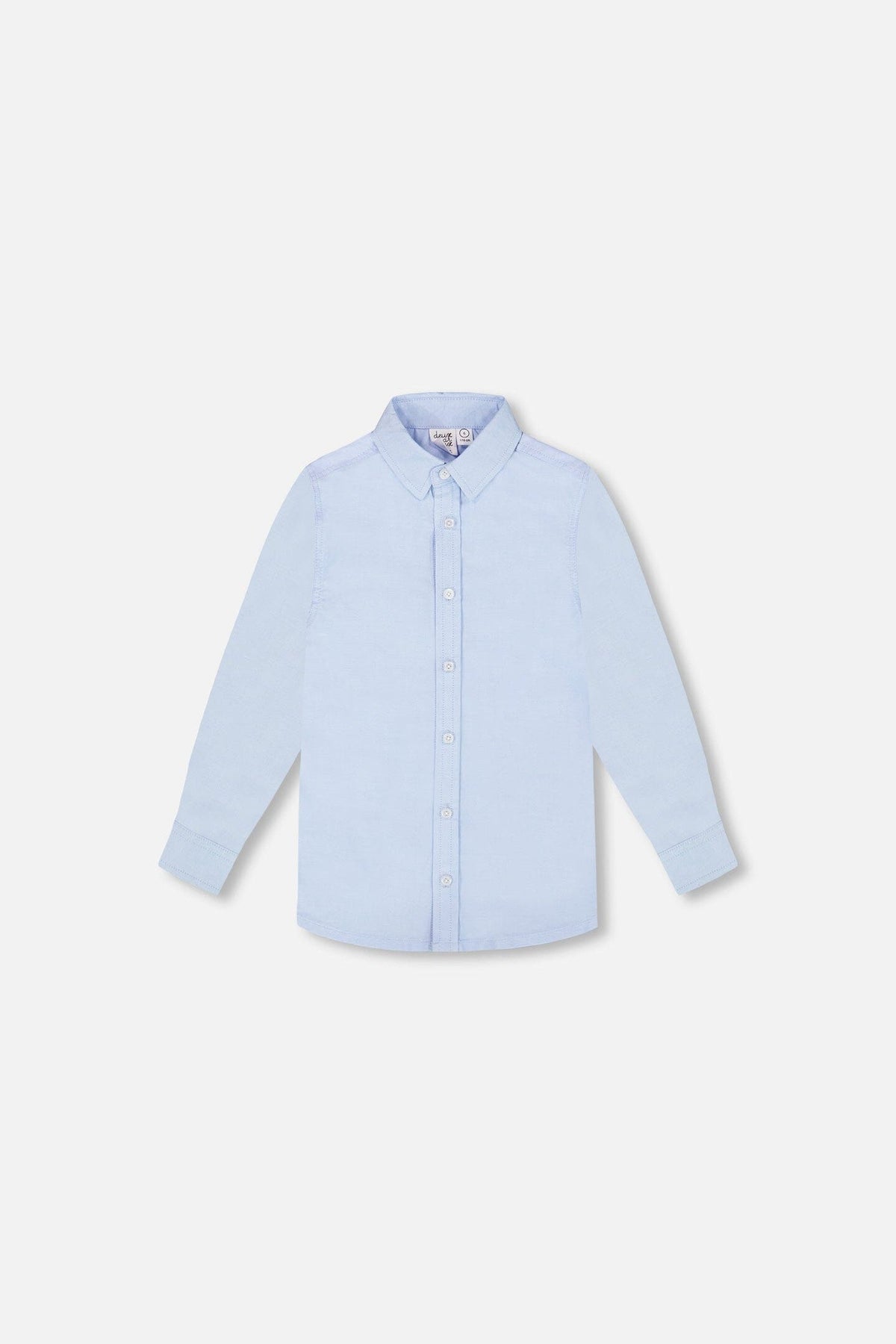 Long Sleeve Button Down Shirt Pale Blue-0