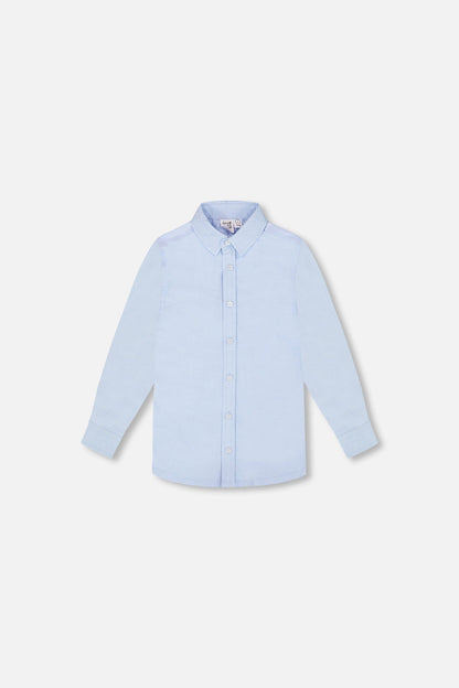 Long Sleeve Button Down Shirt Pale Blue-0