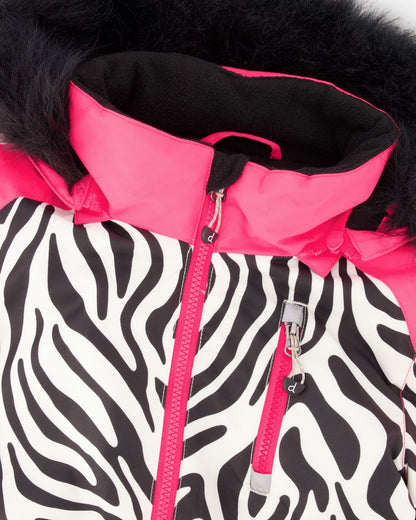 One-Piece Play Snowsuit Zebra Print-3
