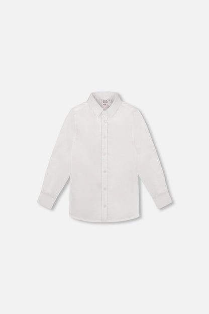Button Down Long Sleeve Shirt White-0