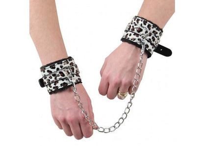 Cheetah Print Wrist Bondage Restraints-1