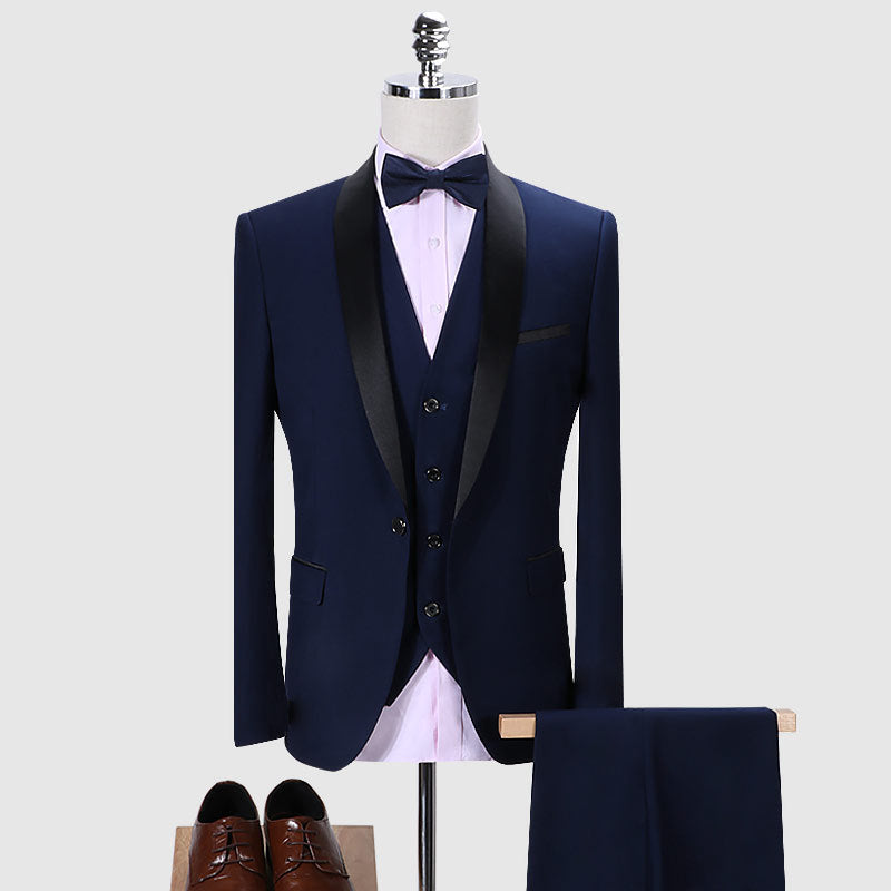 3 Piece Suit Jacket Coat Pants & Vest  Formal Slim Fit Men's-3