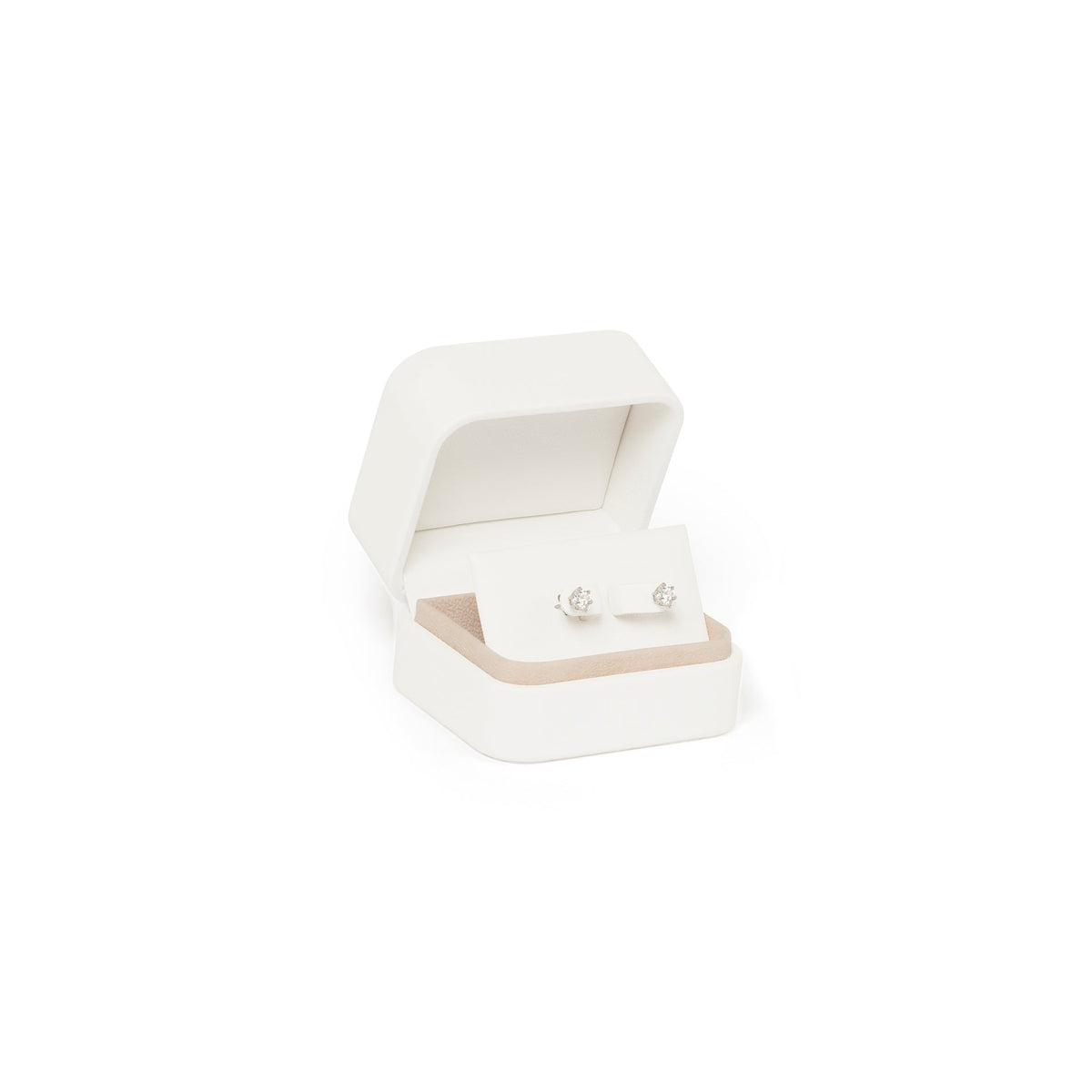 Moissanite Solitaire Diamond Earrings