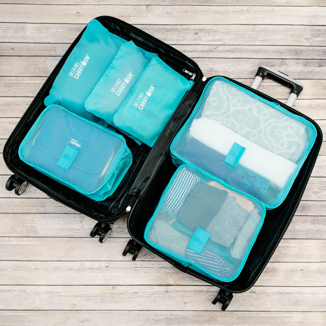 Foldable 6 Piece Packing Cubes - 2 Pack