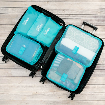 Foldable 6 Piece Packing Cubes - 2 Pack