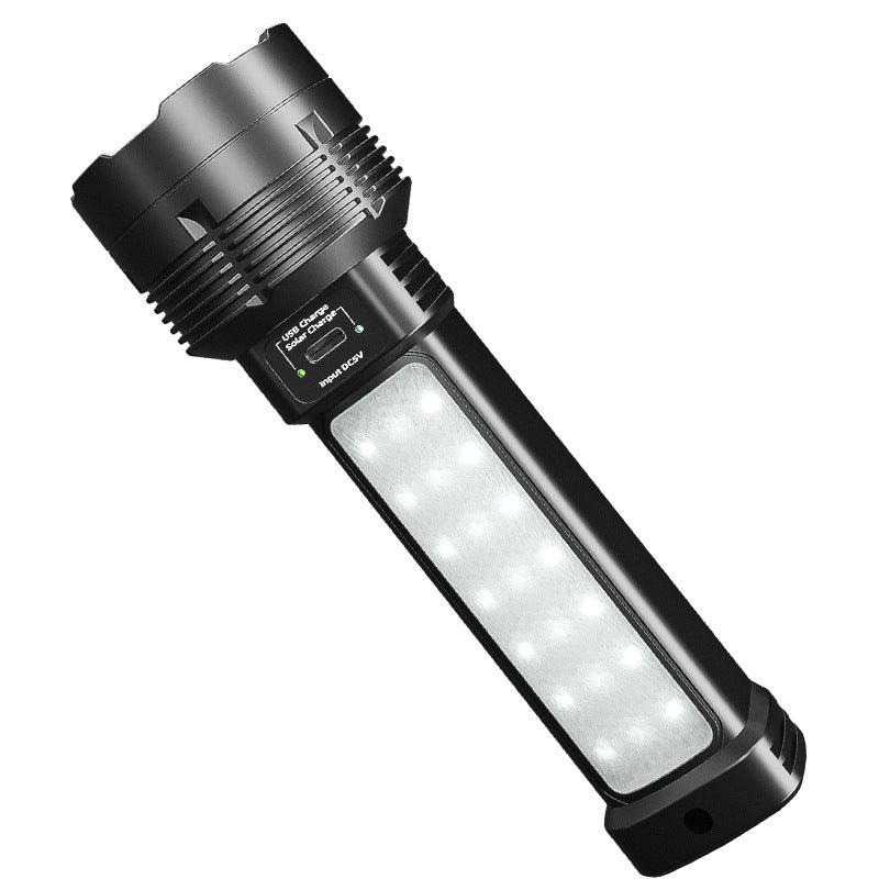 Strong solar flashlight super bright outdoor explosive long endurance with charging portable handheld 100,000 lumns light-5
