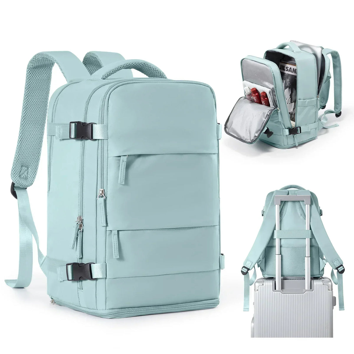 Waterproof Backpack Air Cushion Support Blue