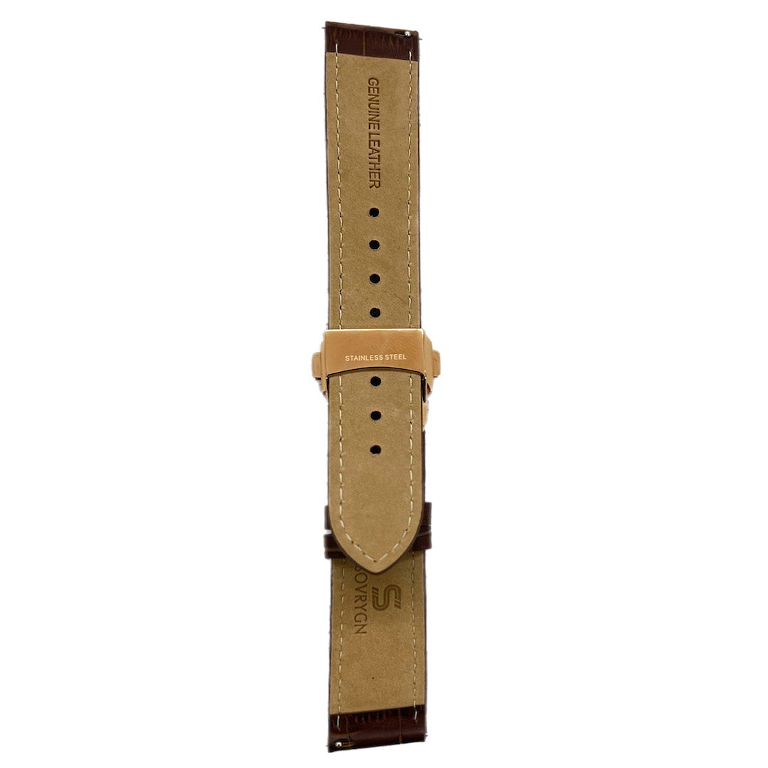 Brown Leather - Rosegold Clasp-4