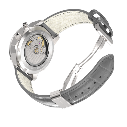Grey Leather - Steel Clasp-3