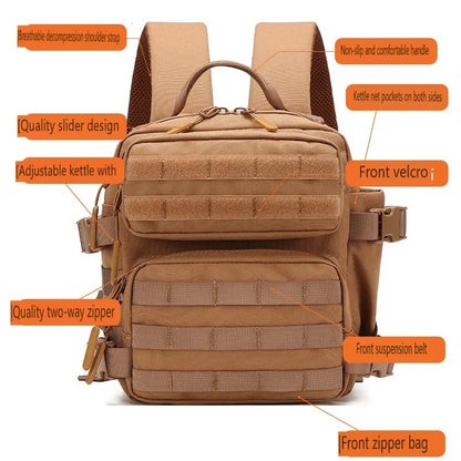9L Tactical Sport Backpack Bug Out Bag Khaki
