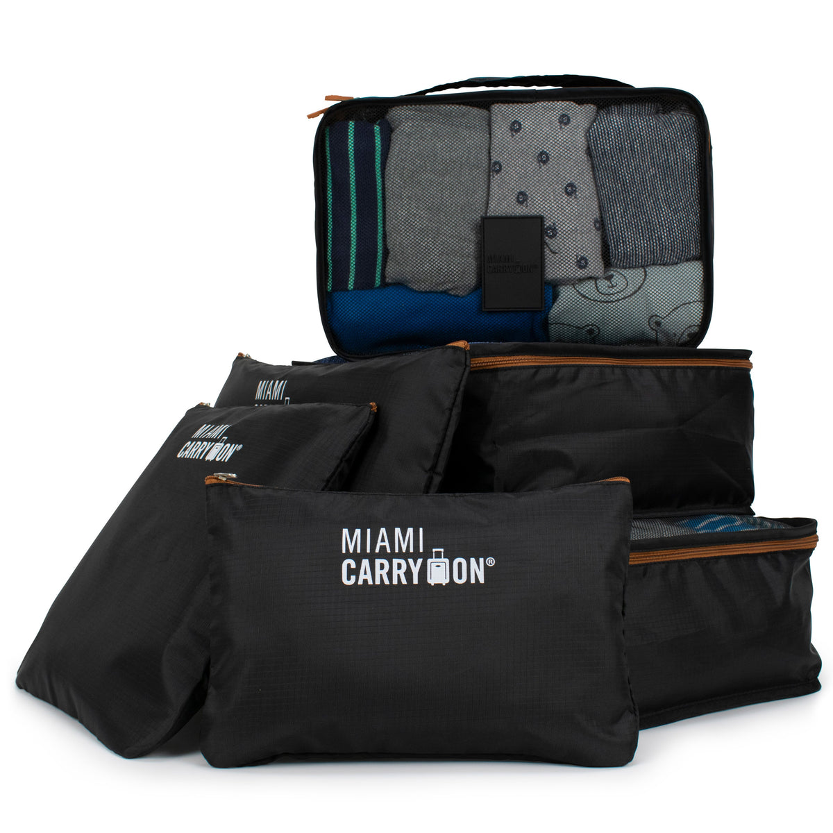 Foldable 6 Piece Packing Cubes - 2 Pack