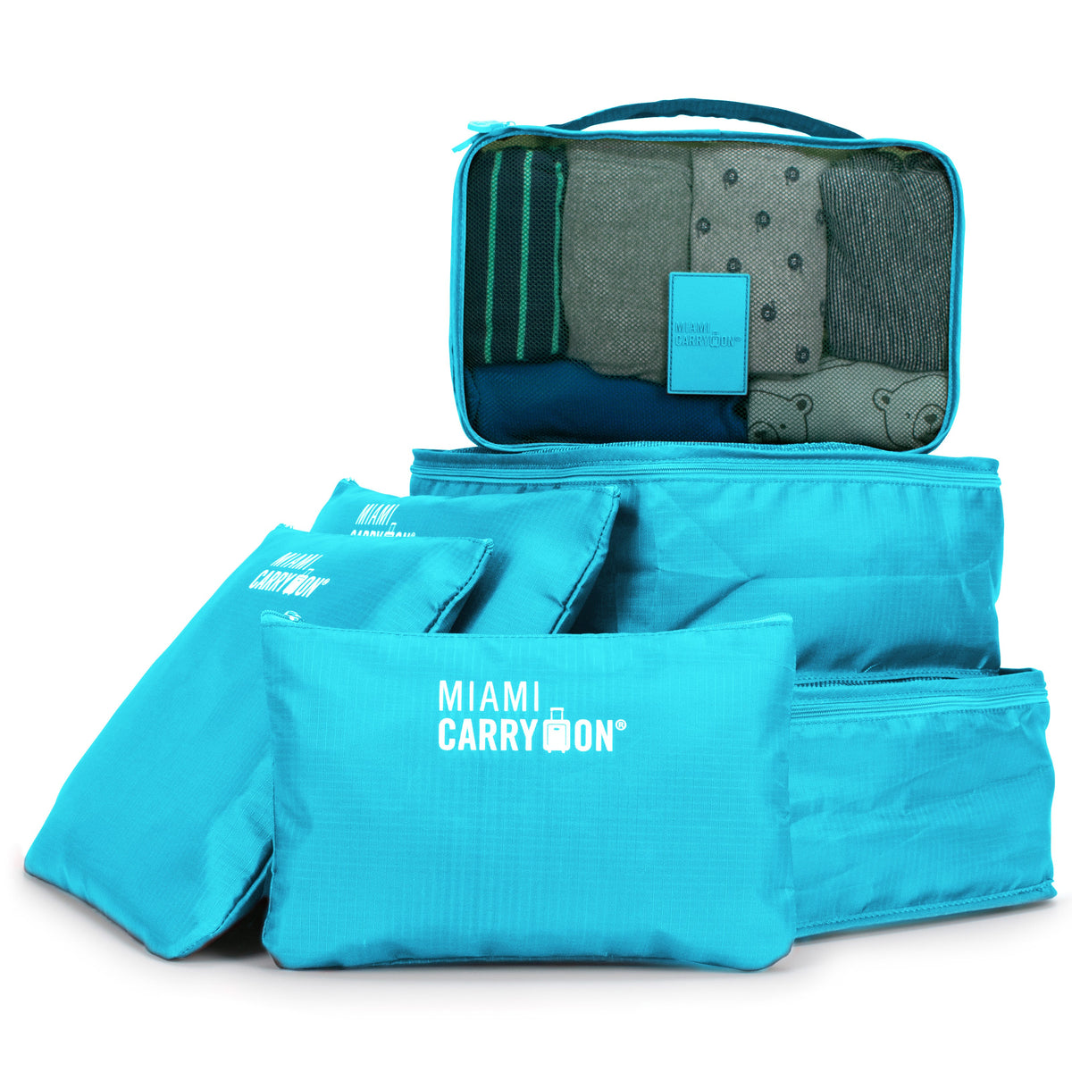 Foldable 6 Piece Packing Cubes - 2 Pack