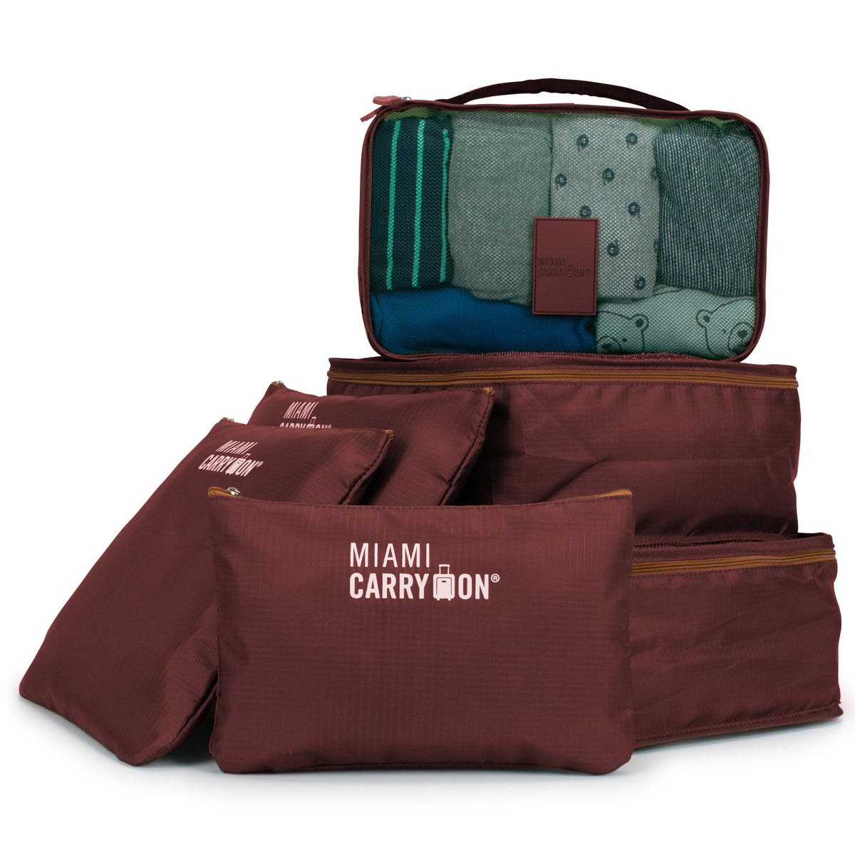 Foldable 6 Piece Packing Cubes - 2 Pack