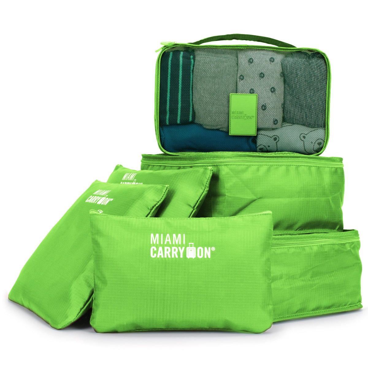 Foldable 6 Piece Packing Cubes - 2 Pack