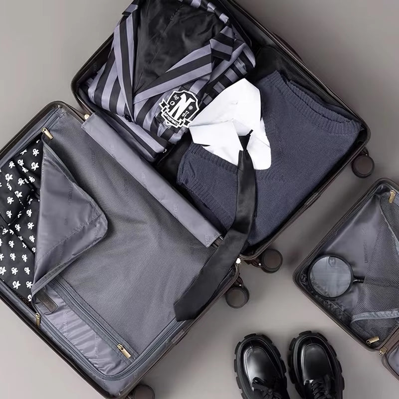 2PCS/SET Vintage PU Leather Travel Luggage,20"24"28 Inch Women Large Capacity Trolley Suitcases on Universal Wheel