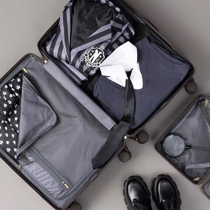2PCS/SET Vintage PU Leather Travel Luggage,20"24"28 Inch Women Large Capacity Trolley Suitcases on Universal Wheel