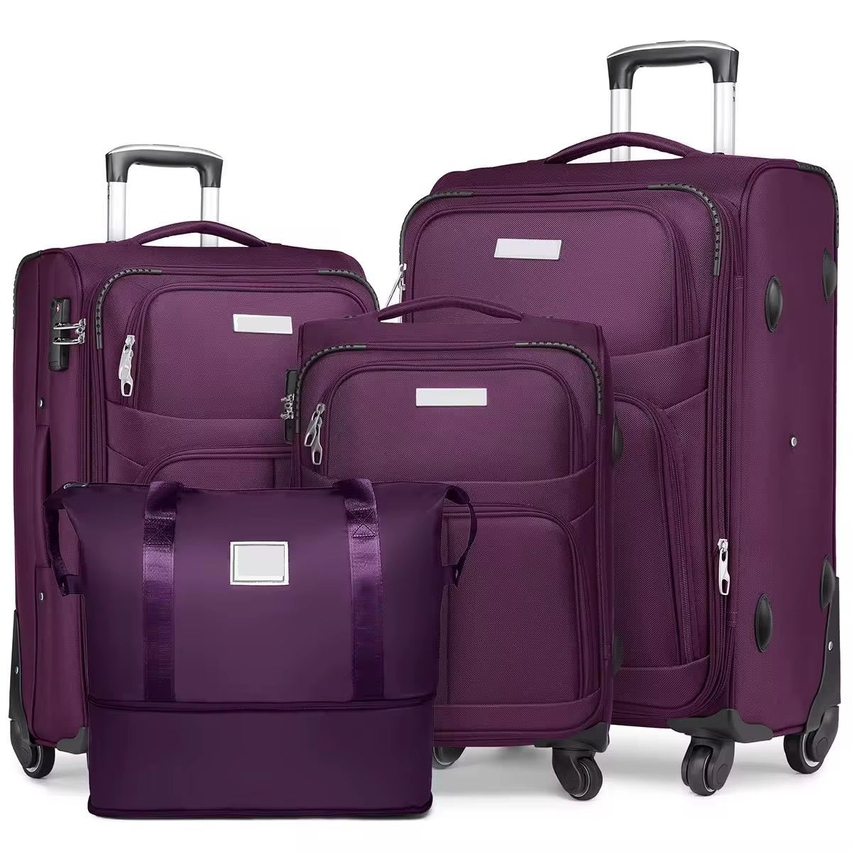 NARROWTEX Expandable Lightweight Suitcase Set with Rolling Spinner Wheels Carry-On Travel Bags with Trolley