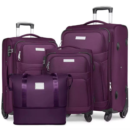NARROWTEX Expandable Lightweight Suitcase Set with Rolling Spinner Wheels Carry-On Travel Bags with Trolley