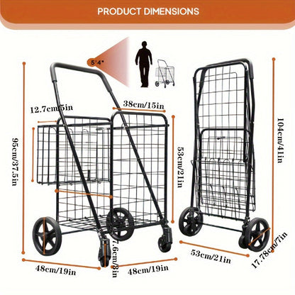 Heavy Duty Utility Shopping Cart-3