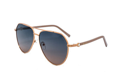Elowen Premium Aviator Sunglasses - Polarized Metal Frame for Women