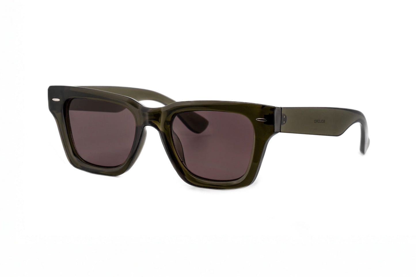 Knox Sunglasses - Angular Smoked Amber Green Frame | Premium UV Protection | Bolero Eyewear