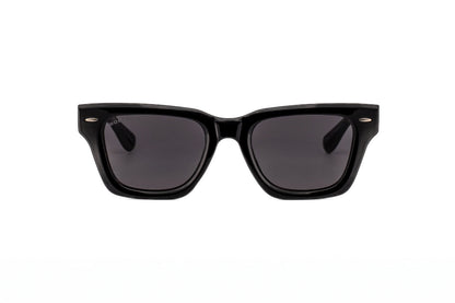 Knox Sunglasses - Angular Smoked Amber Green Frame | Premium UV Protection | Bolero Eyewear
