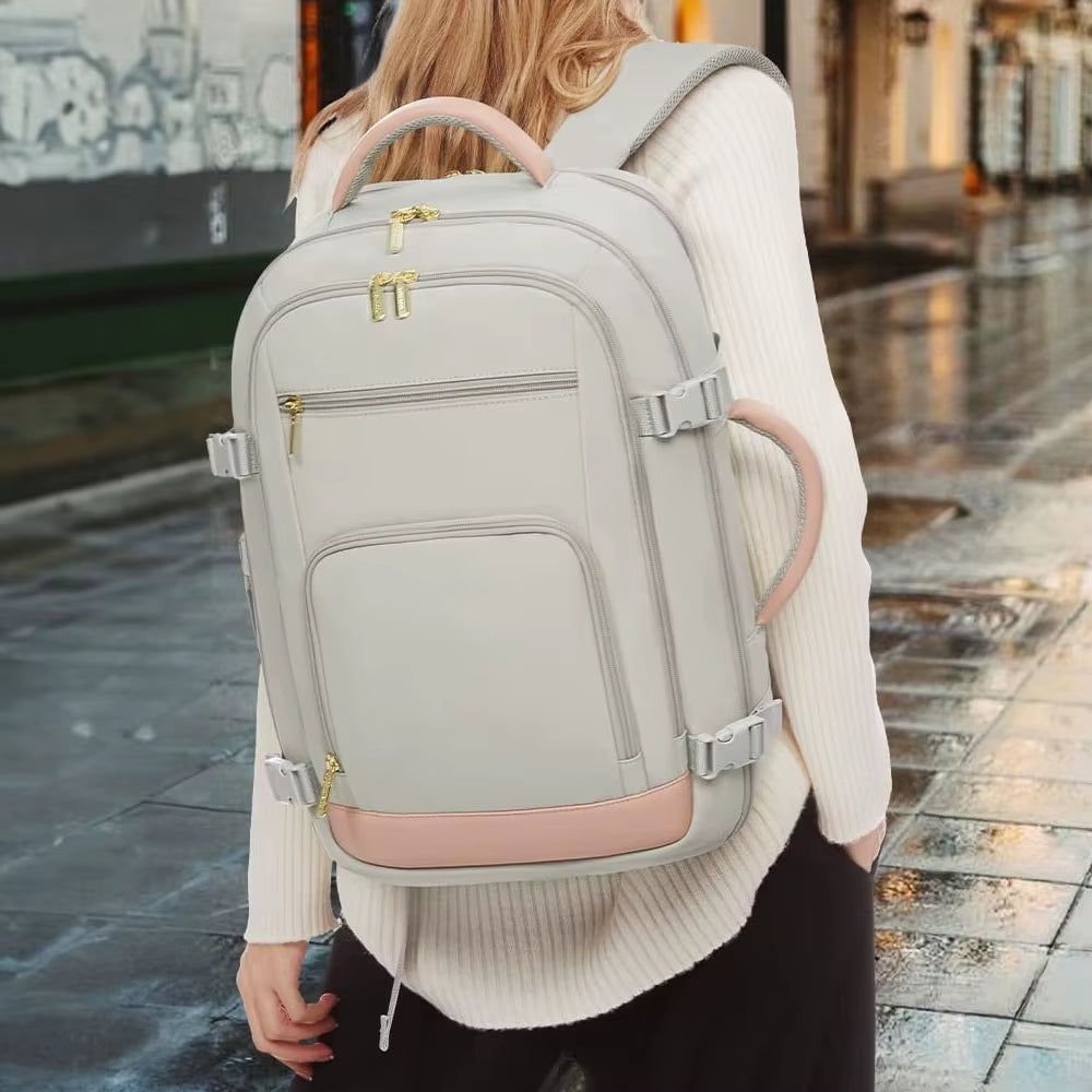 Carry on Backpack, 40L Flight Approved Large Travel Laptop Backpack with USB Charge Port, 17 Inch Water Resistant Luggage