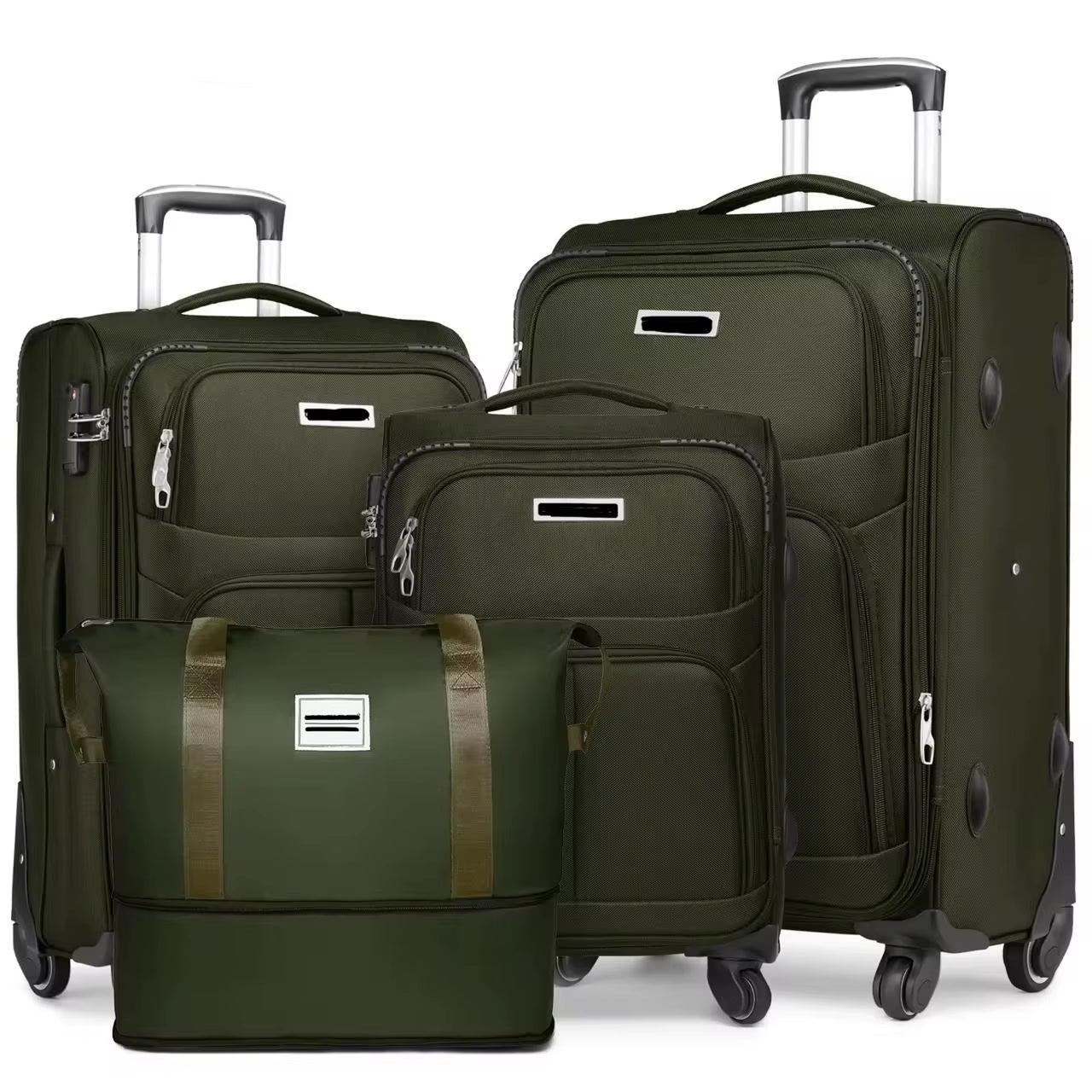 NARROWTEX Expandable Lightweight Suitcase Set with Rolling Spinner Wheels Carry-On Travel Bags with Trolley