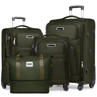 NARROWTEX Expandable Lightweight Suitcase Set with Rolling Spinner Wheels Carry-On Travel Bags with Trolley