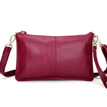 Women Genuine Leather Day Clutches Candy Color Shoulder Bags Women'S Fashion Crossbody Bags Small Clutch Bags