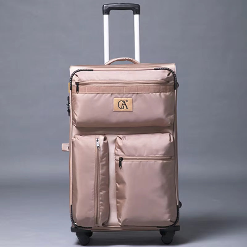 Ultralight Rolling Luggage New 20/24/28 Inch Trolley Travel Bag Zipper Scratch Resistant Suitcase Boarding Box Brand Suitcase