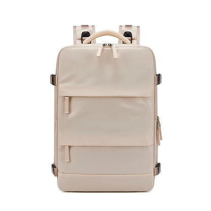 Women Laptop Backpack 15.6Inch Teenage Girl USB Charging School Backpack Independent Shoe Bag Travel Backpack Outdoor Backpack