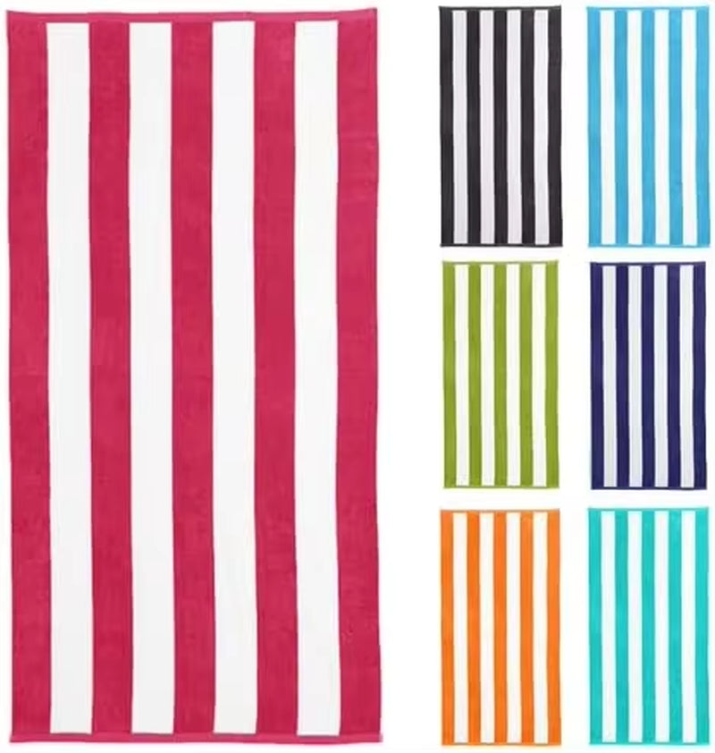 Wholesale 100% Thick Cotton Custom Design Turkish Beach Towels Cotton Extra Large Beach Travel Hut Stripe Towels