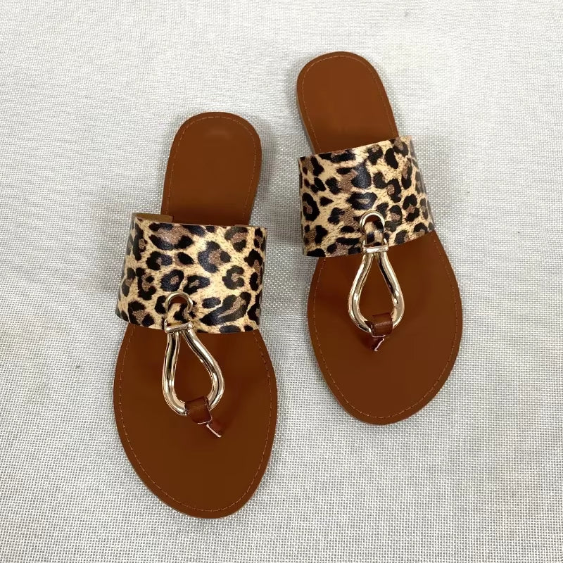 2025 New Fashion Women Slippers Summer Shoes Woman Retro Thin Straps Open Toe plus Size Outdoor Beach Flat Female Slides