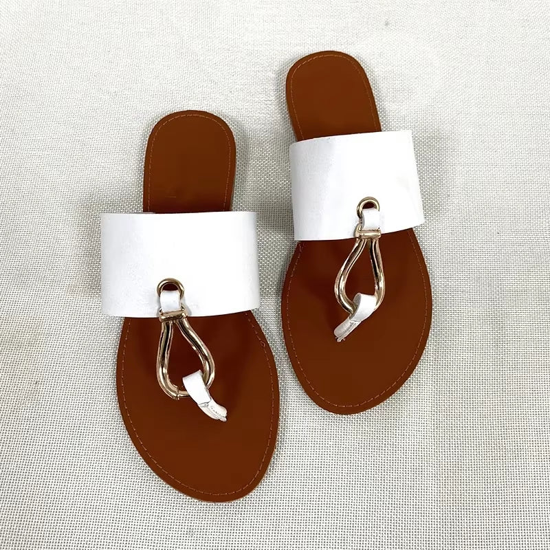 2025 New Fashion Women Slippers Summer Shoes Woman Retro Thin Straps Open Toe plus Size Outdoor Beach Flat Female Slides
