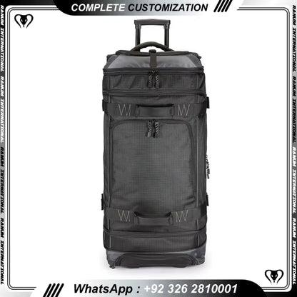 Leather Travel Trolley Durable Carry on Luggage Lightweight Airport Carryall Customizable Luggage Trolley